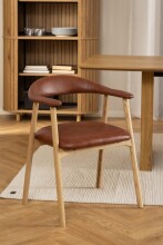 Armlehnstuhl >Addi< (2er-Set) in Braun, PU -...