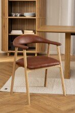 Armlehnstuhl >Addi< (2er-Set) in Braun, PU -...