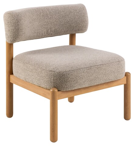 Polsterstuhl >Burley< in Beige, Stoff - 66,5x75x69cm (BxHxT)
