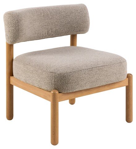 Polsterstuhl >Burley< in Beige, Stoff - 66,5x75x69cm (BxHxT)