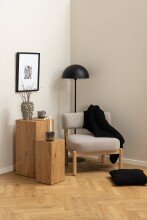 Polsterstuhl >Burley< in Beige, Stoff - 66,5x75x69cm (BxHxT)