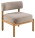 Polsterstuhl >Burley< in Beige, Stoff - 66,5x75x69cm (BxHxT)