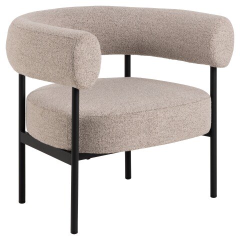 Polsterstuhl >Oakfield< in Beige, Stoff - 78,5x71x67,5cm (BxHxT)