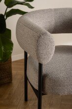 Polsterstuhl >Oakfield< in Beige, Stoff - 78,5x71x67,5cm (BxHxT)