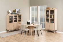 Esszimmerstuhl >Becca< (4er-Set) in Beige, Stoff - 46x85,5x55cm (BxHxT)