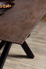 Esstisch >Heaven< in Braun, Glas, keramisch - 160x75,5x90cm (BxHxT)
