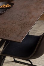 Esstisch >Heaven< in Braun, Glas, keramisch - 160x75,5x90cm (BxHxT)