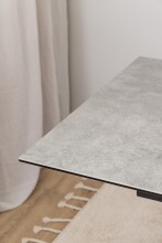 Esstisch >Heaven< in Grau, Glas, keramisch - 210x76x90cm (BxHxT)