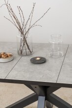 Esstisch >Heaven< in Grau, Glas, keramisch - 210x76x90cm (BxHxT)