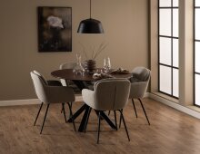 Esstisch >Heaven< in Braun, Glas, keramisch - 75,5x119cm (HxD)
