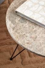 Couchtisch >Prunus< in Braun, Marmor - 46,2x80cm (HxD)