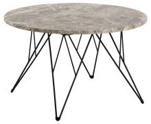 Couchtisch >Prunus< in Braun, Marmor - 46,2x80cm (HxD)
