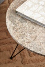 Couchtisch >Prunus< in Braun, Marmor - 46,2x80cm (HxD)