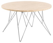 Couchtisch >Prunus< in Beige, Travertin - 46,4x80cm (HxD)