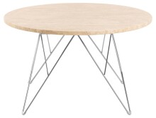 Couchtisch >Prunus< in Beige, Travertin - 46,4x80cm (HxD)