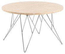 Couchtisch >Prunus< in Beige, Travertin - 46,4x80cm (HxD)