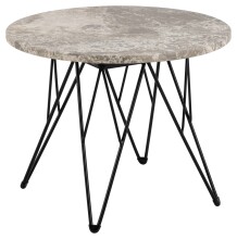 Couchtisch >Prunus< in Braun, Marmor - 41,4x55cm (HxD)