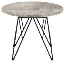 Couchtisch >Prunus< in Braun, Marmor - 41,4x55cm (HxD)