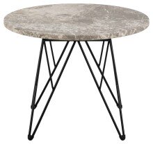 Couchtisch >Prunus< in Braun, Marmor - 41,4x55cm (HxD)