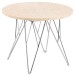 Couchtisch >Prunus< in Beige, Travertin - 41,4x55cm (HxD)