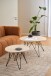 Beistelltisch >Prunus< in Beige, Travertin - 41,4x55cm (HxD)