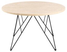 Couchtisch >Prunus< in Beige, Travertin - 46,4cm (H)