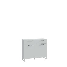 Kommode >SILBA< in grau - 109,9x93,4x41,1cm (BxHxT)