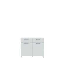 Kommode >SILBA< in grau - 109,9x93,4x41,1cm (BxHxT)
