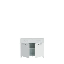 Kommode >SILBA< in grau - 109,9x93,4x41,1cm (BxHxT)