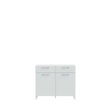 Kommode >SILBA< in grau - 109,9x93,4x41,1cm (BxHxT)
