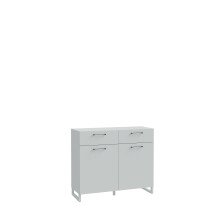 Kommode >SILBA< in grau - 109,9x93,4x41,1cm (BxHxT)