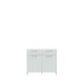 Kommode >SILBA< in grau - 109,9x93,4x41,1cm (BxHxT)