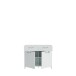 Kommode >SILBA< in grau - 109,9x93,4x41,1cm (BxHxT)
