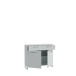 Kommode >SILBA< in grau - 109,9x93,4x41,1cm (BxHxT)