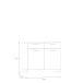 Kommode >SILBA< in grau - 109,9x93,4x41,1cm (BxHxT)