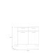 Kommode >SILBA< in grau - 109,9x93,4x41,1cm (BxHxT)