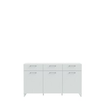 Sideboard >SILBA< in Secret grey, 3 Türen, 3 Schubladen - 164,6x93,4x41,1cm (BxHxT)