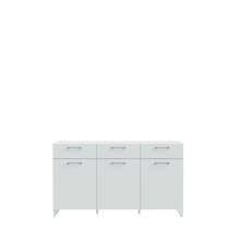 Sideboard >SILBA< in Secret grey, 3 Türen, 3 Schubladen - 164,6x93,4x41,1cm (BxHxT)