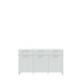 Sideboard >SILBA< in Secret grey, 3 Türen, 3 Schubladen - 164,6x93,4x41,1cm (BxHxT)