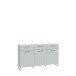 Sideboard >SILBA< in Secret grey, 3 Türen, 3 Schubladen - 164,6x93,4x41,1cm (BxHxT)