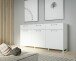 Sideboard >SILBA< in Secret grey, 3 Türen, 3 Schubladen - 164,6x93,4x41,1cm (BxHxT)