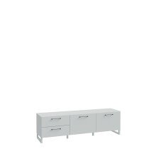 Lowboard >SILBA< in secret grey, 2 Türen, 2 Schubladen - 164,6x48,6x41,1cm (BxHxT)