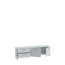 Lowboard >SILBA< in secret grey, 2 Türen, 2 Schubladen - 164,6x48,6x41,1cm (BxHxT)