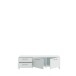 Lowboard >SILBA< in secret grey, 2 Türen, 2 Schubladen - 164,6x48,6x41,1cm (BxHxT)