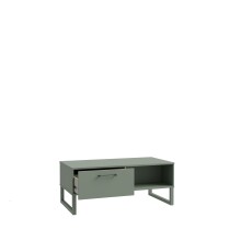 Couchtisch >SILBA< in Salbei (grün) mit Schublade - 110x44,4x57,2cm (BxHxT)