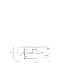 Couchtisch >SILBA< in Salbei (grün) mit Schublade - 110x44,4x57,2cm (BxHxT)