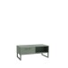 Couchtisch >SILBA< in Salbei (grün) mit Schublade - 110x44,4x57,2cm (BxHxT)