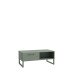 Couchtisch >SILBA< in Salbei (grün) mit Schublade - 110x44,4x57,2cm (BxHxT)