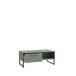 Couchtisch >SILBA< in Salbei (grün) mit Schublade - 110x44,4x57,2cm (BxHxT)