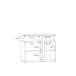 Kommode >TULUZA< in Weiss Glanz / Artisan Eiche Dekor - 103,5x85,9x43,4cm (BxHxT)